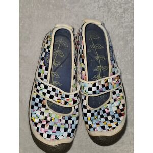 KEEN Mary Jane Woven Checkerboard Multicolor Flats Shoes 5389-WRRE Womens 8
